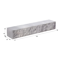 Tvarovka plotová štípaná betonová Best Stone I, výška 16 cm, délka 100 cm, colormix brilant