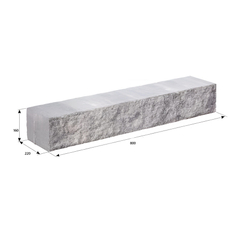Tvarovka plotová štípaná betonová Best Stone II, výška 16 cm, délka 80 cm, colormix brilant