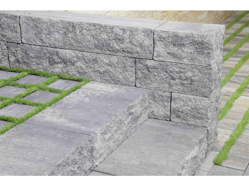 Tvarovka plotová štípaná betonová Best Stone V, výška 16 cm, délka 40 cm, přírodní betonová