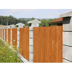 Deska plotová zákrytová betonová Best III výška 10 cm, délka 40 cm, přírodní betonová