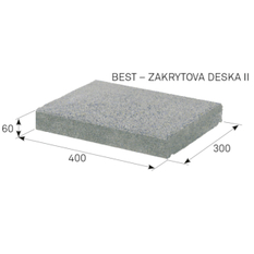 Deska plotová zákrytová betonová Best II výška 6 cm, délka 40 cm, colormix sand