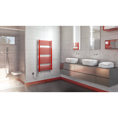 Těleso koupelnové trubkové elektrické Koralux Linear Classic KLCA 1820/750, výkon 1000 W, topné těleso s integrovaným regulátorem ovládaný aplikací, barva black RAL 9005