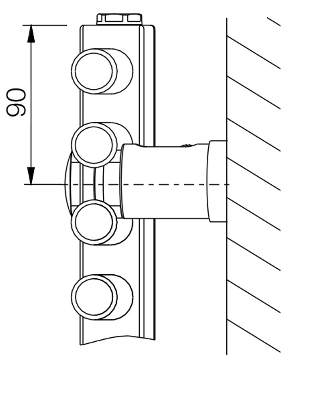 Těleso koupelnové trubkové elektrické Koralux Rondo Comfort KRTA 900/750, výkon 500 W, topné těleso s integrovaným regulátorem ovládaný aplikací, barva silber RAL 9006