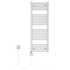 Těleso koupelnové trubkové elektrické Koralux Rondo Comfort KRTA 900/750, výkon 500 W, topné těleso s integrovaným regulátorem ovládaný aplikací, barva silber RAL 9006