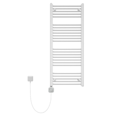 Těleso koupelnové trubkové Koralux Linear Classic Classic KLCH 900/450, výkon 300 W, topné těleso s integrovaným regulátorem, barva black RAL 9005