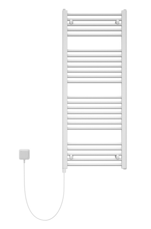 Těleso koupelnové trubkové elektrické Koralux Linear Classic KLCE 1500/500, výkon 600 W, topné těleso bez regulátoru, barva black matt