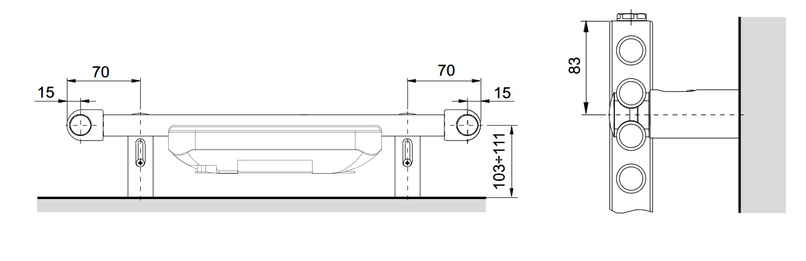 Těleso koupelnové trubkové s teplovzdušnou jednotkou Koralux Linear Max KLMB 1220/500, výkon 1503 W, klasické připojení, barva black RAL 9005