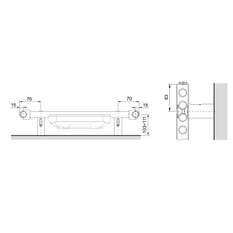 Těleso koupelnové trubkové s teplovzdušnou jednotkou Koralux Linear Max KLMB 1220/500, výkon 1503 W, klasické připojení, barva black RAL 9005