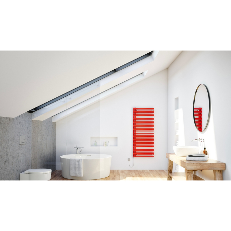 Těleso koupelnové trubkové elektrické Koralux Neo KLNE 1700/600, výkon 800 W, topné těleso bez regulátoru, barva black matt