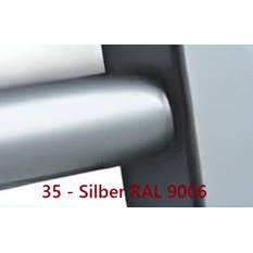 Těleso koupelnové trubkové elektrické Koralux Linear Comfort KLTH 1500/600, výkon 800 W, topné těleso s integrovaným regulátorem, barva silber RAL 9006
