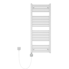 Těleso koupelnové trubkové elektrické Koralux Linear Comfort KLTH 1500/600, výkon 800 W, topné těleso s integrovaným regulátorem, barva silber RAL 9006