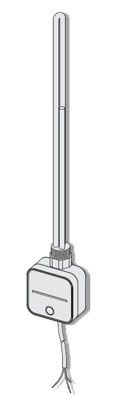 Elektrická topná tyč s integrovaným regulátorem teploty s aplikací NEX APP Korado ERA 300 W, chrom