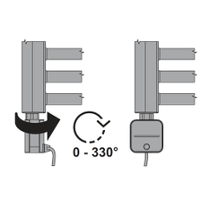 Elektrická topná tyč s integrovaným regulátorem teploty s aplikací NEX APP Korado ERA 1000 W, černá