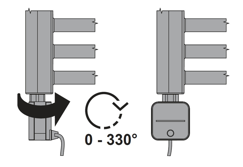 Elektrická topná tyč s integrovaným regulátorem teploty s aplikací NEX APP Korado ERA 1200 W, černá