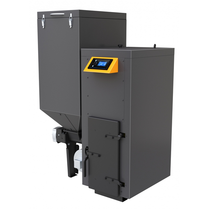 Kotel automatický na uhlí Benekov B16 Premium se zásobníkem 180 l vlevo, výkon 15 kW