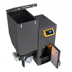 Kotel automatický na uhlí Benekov B16 Premium se zásobníkem 180 l vlevo, výkon 15 kW