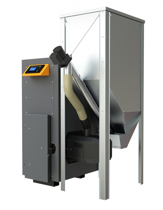 Kotel automatický na pelety Benekov K10 Standard se zásobníkem 200 l vpravo, výkon 11 kW, SVT 35793