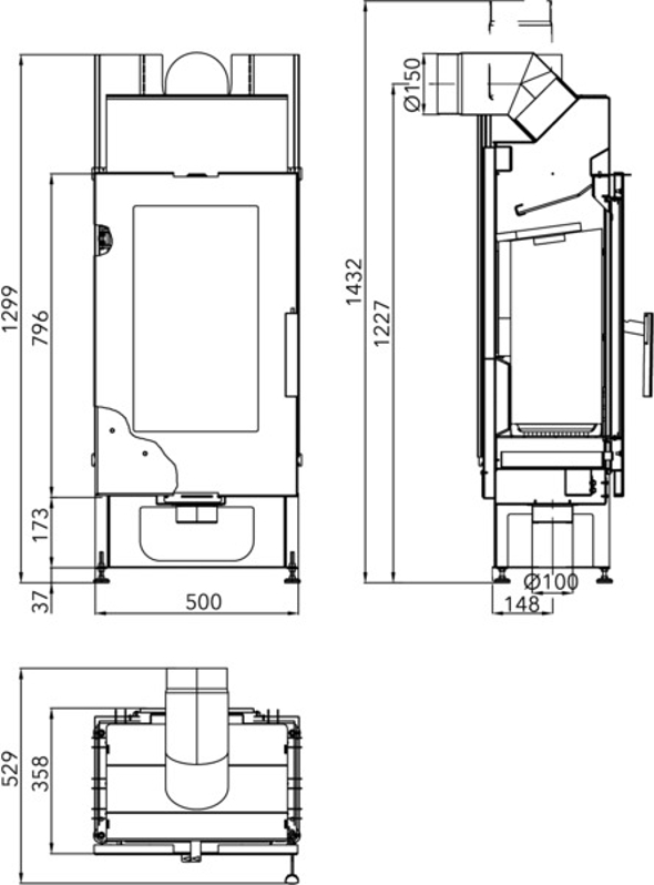 Vložka krbová Haas+Sohn Pinus AL
