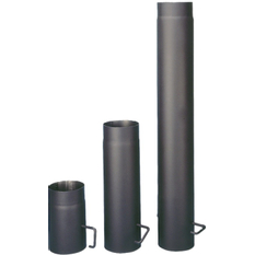Trubka kouřovodu s klapkou Haas 130 x 1,5 mm, délka 1,0 m, černá