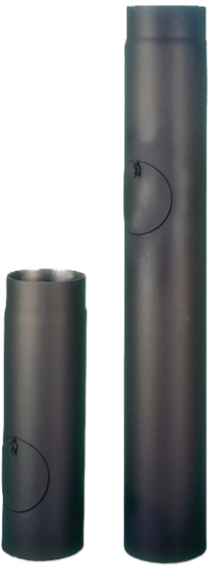 Trubka kouřovodu s čistícím otvorem Haas 130 x 1,5 mm, délka 1,0 m, černá