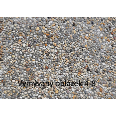 Dlažba vymývaný kámen Ferobet, 40 x 40 x 4 cm, Oblázek 4-8 mm - 1 hrana vymytá