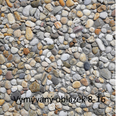 Dlažba vymývaný kámen Ferobet, 40 x 40 x 4 cm, Oblázek 8-16 mm - 1 hrana vymytá