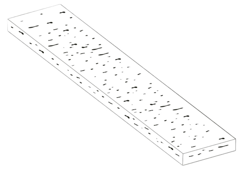 Maxidlažba / palisádová deska Ferobet Travertino 120, 120 x 30 x 6 cm, slonovinová