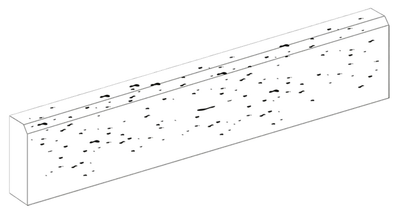 Obrubník Ferobet Travertino, 100 x 20 x 5 cm, slonovinová