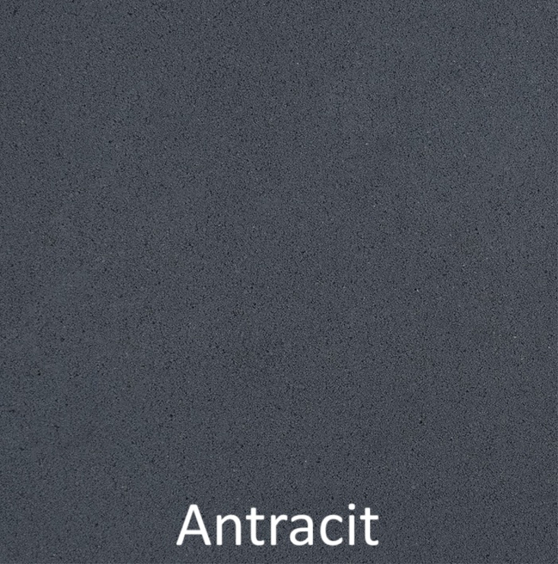 Obrubník záhonový rovný se zámkem Ferobet, 100 x 5 x 20 cm, antracit