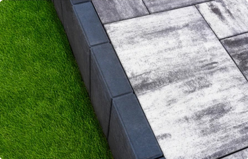 Obrubník palisádový Ferobet Modern, 50 x 6 x 30 cm, Přírodní