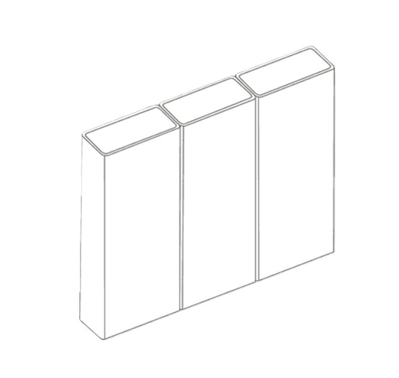 Obrubník palisádový Ferobet Modern, 50 x 6 x 30 cm, Antracit