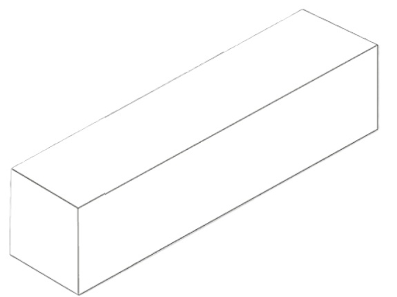 Palisáda Ferobet Quadra 50, 15 x 15 x 50 cm, Přírodní