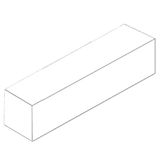 Palisáda Ferobet Quadra 50, 15 x 15 x 50 cm, Přírodní