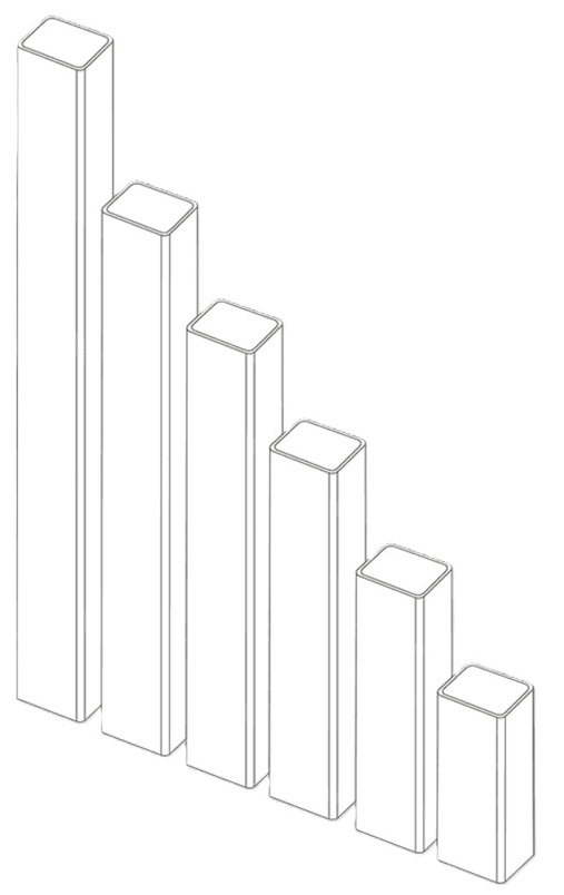 Palisáda Ferobet Kant 40, 18 x 12 x 40 cm, Přírodní