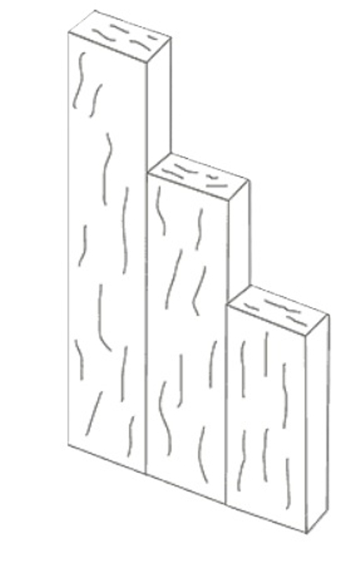Palisáda štípaná Ferobet 35, 15 x 7,5 x 35 cm, Přírodní