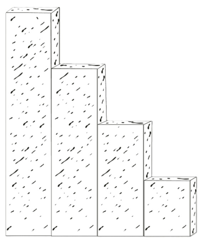 Palisádová deska Ferobet Travertino 30, 30 x 6 x 30 cm, Travertino