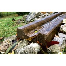 Žlab Ferobet Dřevěný program, natur reliéfní, 80 x 24 x 8 cm, Staré dřevo