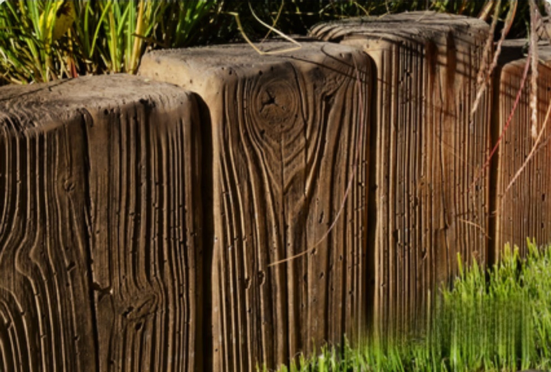 Krajník rovný Ferobet Dřevěný program, natur reliéfní, 80 x 8 x 20 cm, Staré dřevo