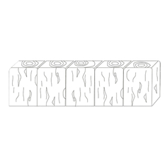 Krajník rovný Ferobet Dřevěný program, natur reliéfní, 80 x 8 x 20 cm, Staré dřevo