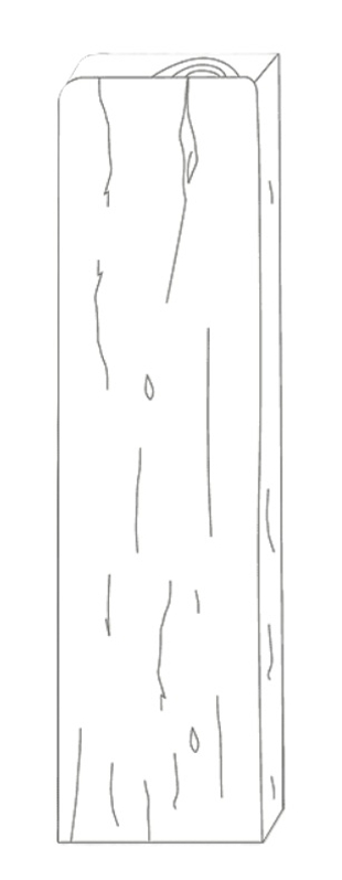 Palisáda Maxi fošna (schodišťová deska) Ferobet Dřevěný program, 150 x 40 x 7 cm, Staré dřevo