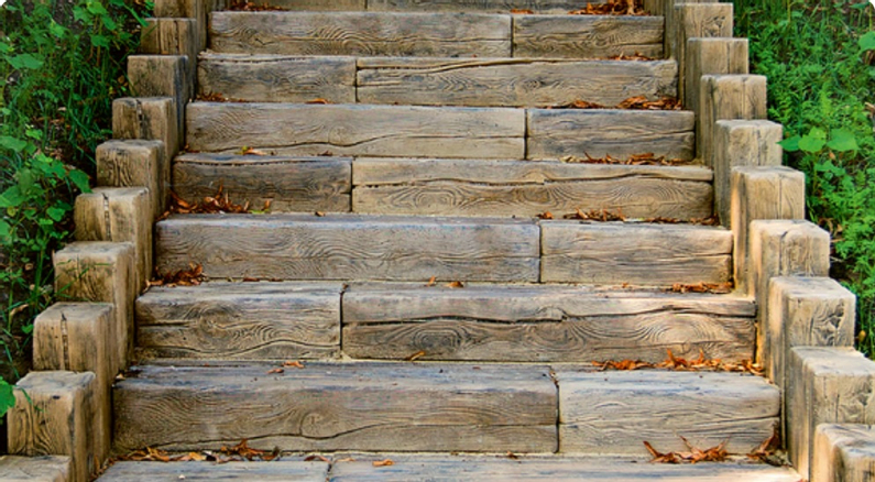 Palisáda Maxi fošna (schodišťová deska) Ferobet Dřevěný program, 100 x 40 x 7 cm, Staré dřevo