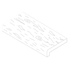 Bazénový lem Ferobet Dřevěný program, roh ˝A˝vnitřní ostrý - natur reliéfní, 50,5 x 50,5 x 4,5 cm, staré dřevo
