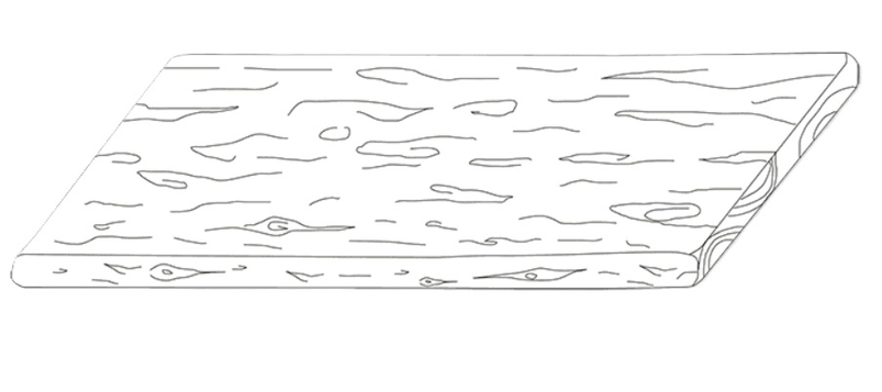Palisáda Maxi fošna (schodišťové plato) Ferobet Dřevěný program, 100 x 75 x 8 cm, Staré dřevo