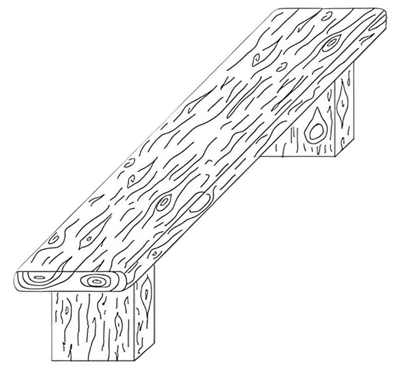 Lavice fošna Ferobet Dřevěný program, 150 x 40 x 43 cm, Staré dřevo