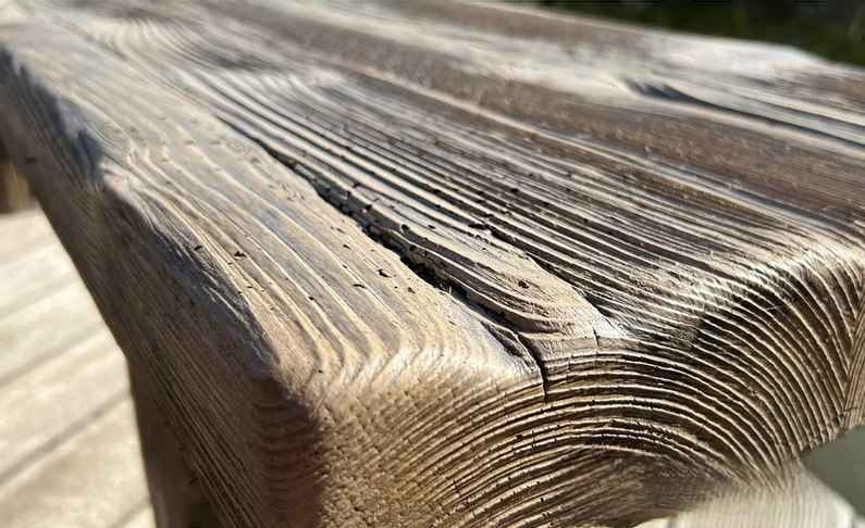 Lavice fošna Ferobet Dřevěný program, 100x 40 x 43 cm, Staré dřevo