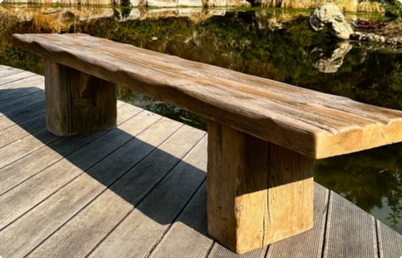 Lavice fošna Ferobet Dřevěný program, 100x 40 x 43 cm, Staré dřevo