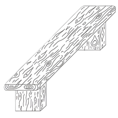 Lavice fošna Ferobet Dřevěný program, 100x 40 x 43 cm, Staré dřevo