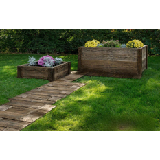 Prodlužovací set Ferobet Dřevěný program Rustic, 200 x 100 x 40 cm, Staré dřevo