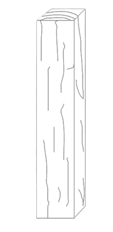 Prkno / Palisáda Ferobet Maximus 50, 50 x 15 x 8 cm, Elegantní šedá