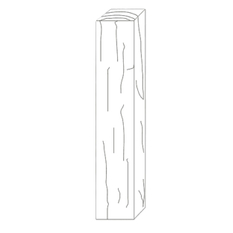 Prkno / Palisáda Ferobet Maximus 50, 50 x 15 x 8 cm, Elegantní šedá